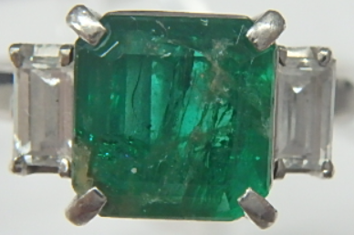 pt900 エメ 5.9g 1.94ct 0.43ct 55000