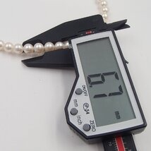 MIKIMOTO ミキモト パール ネックレスWGK14 約30.3g 丸玉6.7㎜  真珠 アクセサリー 