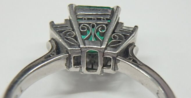 pt900 エメ 5.9g 1.94ct 0.43ct 55000