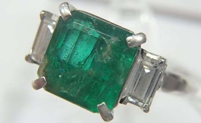 pt900 エメ 5.9g 1.94ct 0.43ct 55000