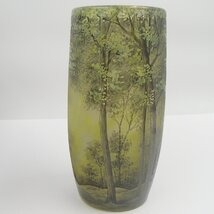 銘有り ドームナンシー ドーム作 夏景色文花瓶 骨董 花瓶 ガラス フランス 箱有