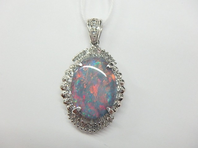 pt900 ﾌﾞﾗｯｸｵﾊﾟｰﾙ6.4g　 3.910ct 0.860ct