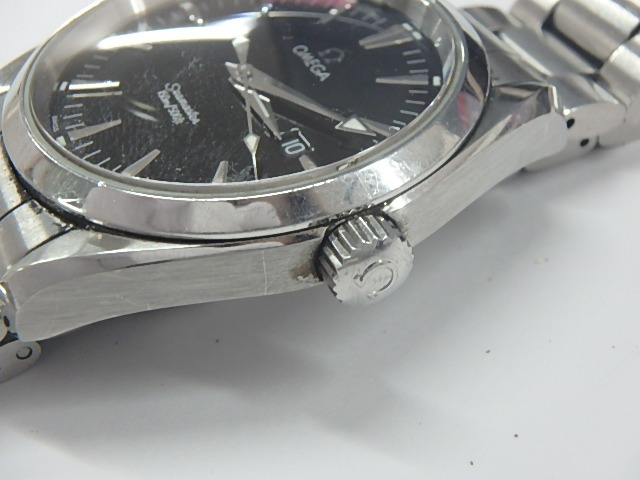 オメガ　OMEGA　シーマスター　Seamaster　150m　Aqua Terra　黒　メンズ　腕時計　