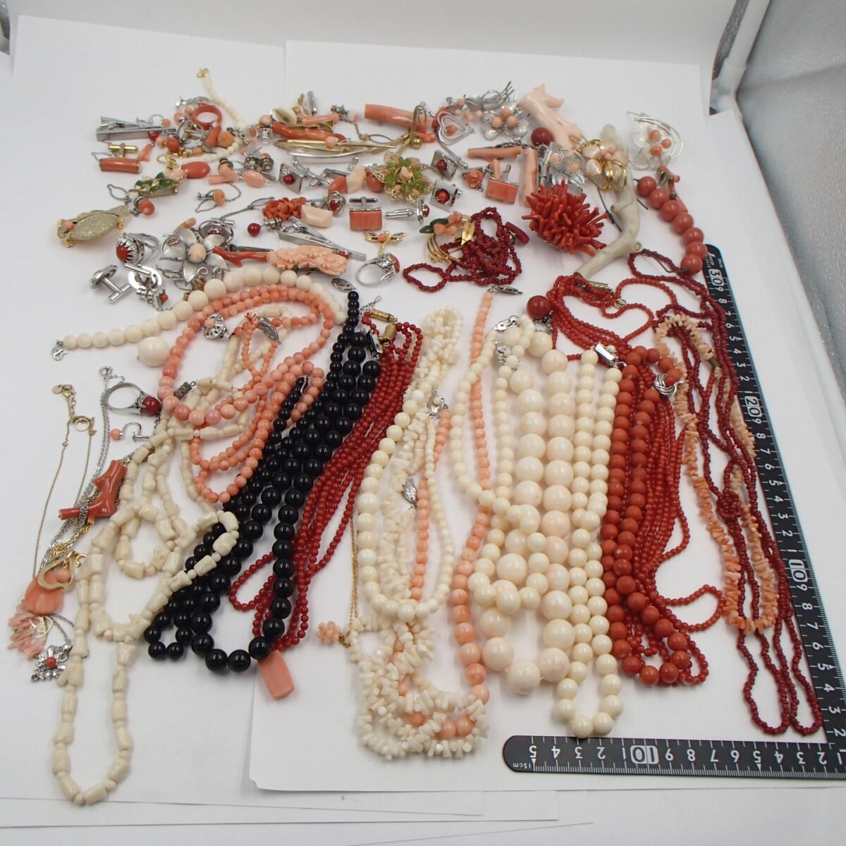 赤珊瑚 桃珊瑚 朱赤珊瑚 白珊瑚 珊瑚風 アクセ まとめ 約1248g 珊瑚 コーラル アクセサリー