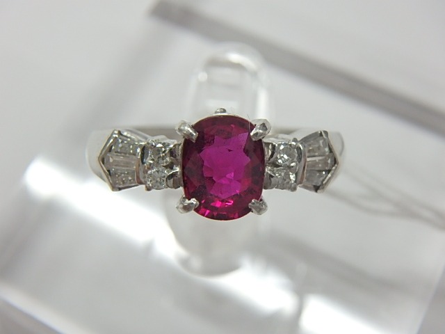 pt900 ルビー 5.0g 0.98ct 0.18ct