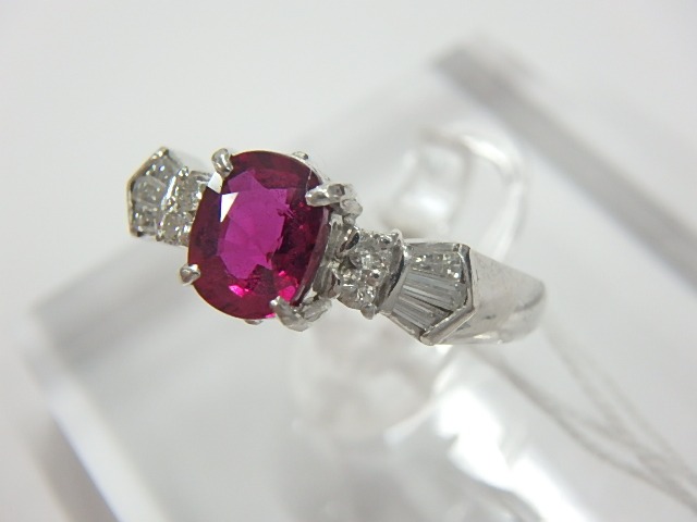 pt900 ルビー 5.0g 0.98ct 0.18ct