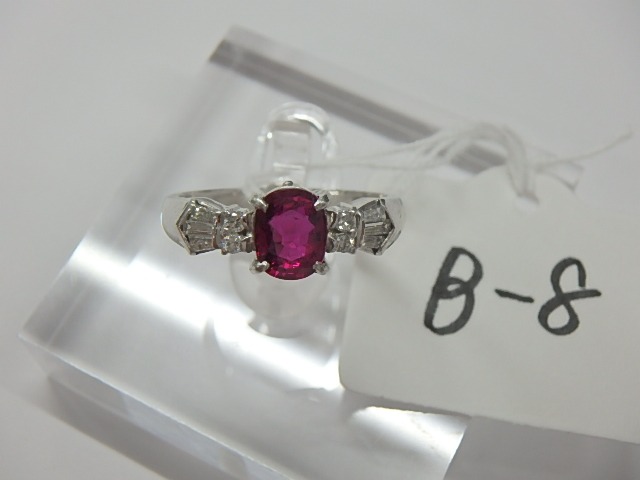 pt900 ルビー 5.0g 0.98ct 0.18ct