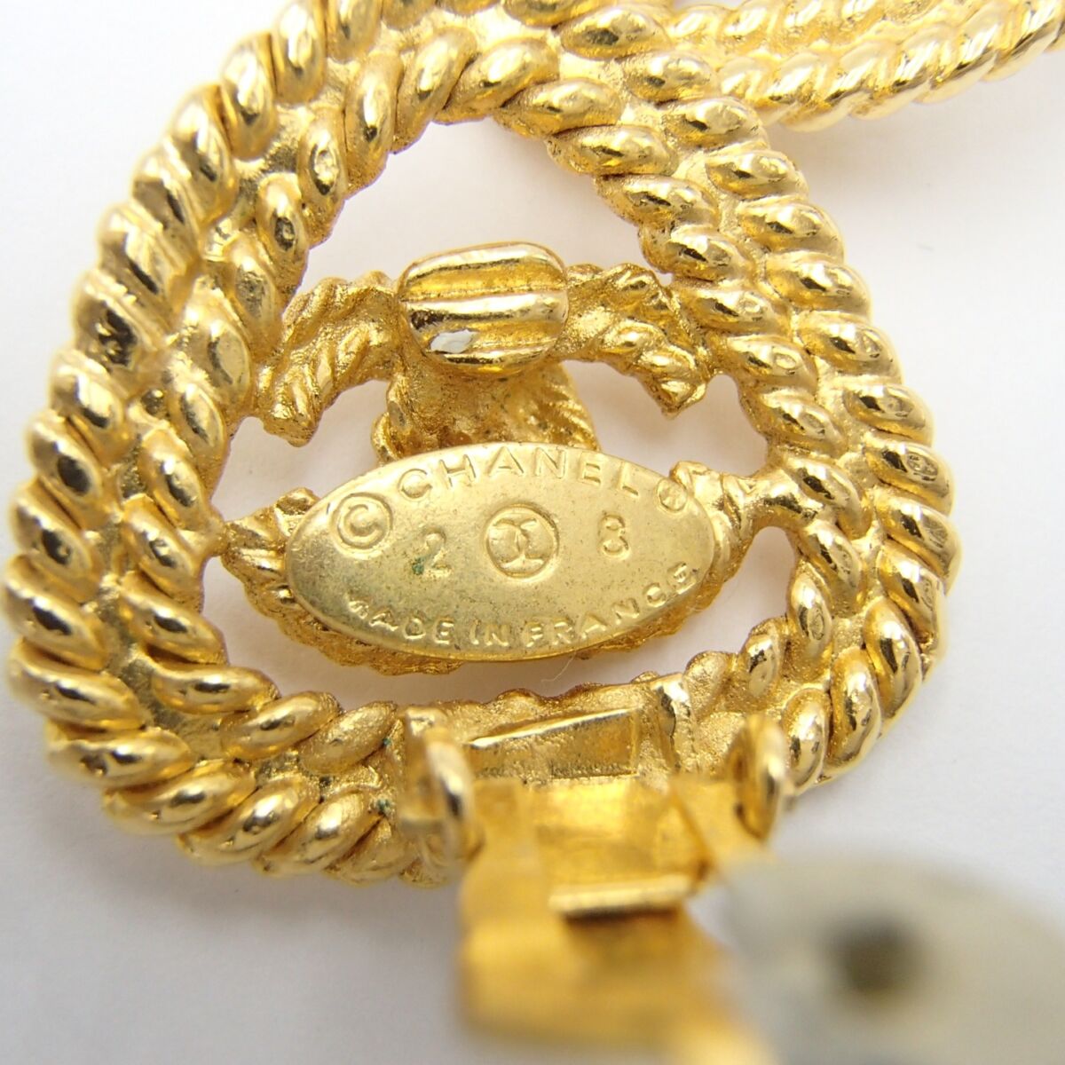 CHANEL シャネル トライアングル イヤリング  アクセサリー ブランド ココマーク ロープ ヴィンテージ