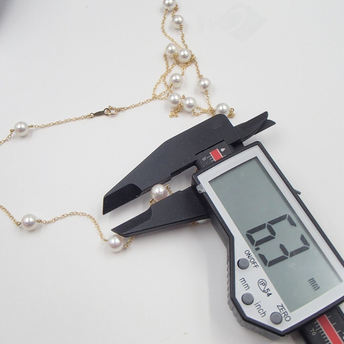 MIKIMOTO ミキモト パール ネックレスK18 750 約9.7g 丸玉6.3㎜