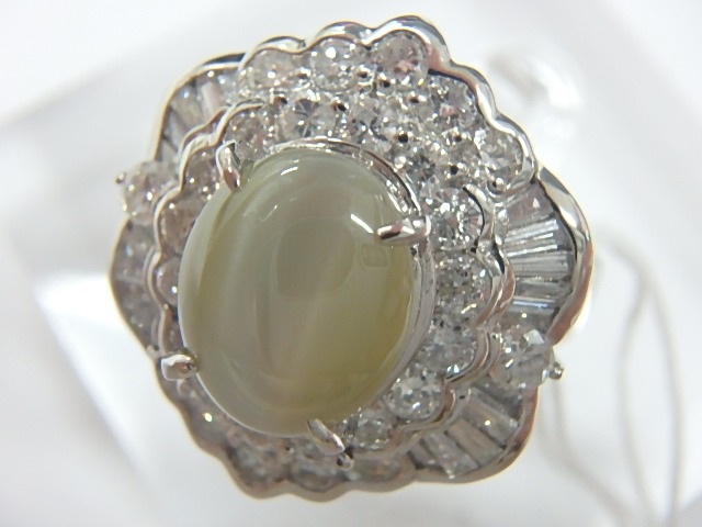 pt900 クリソベリルキャッツアイ 10.8g 3.434ct 1.33ct
