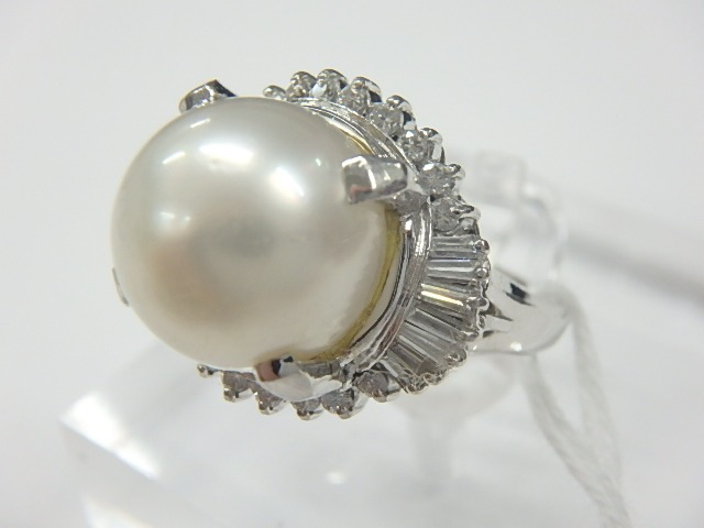 pt900 南洋真珠 11.5g 11.6mm 0.55ct