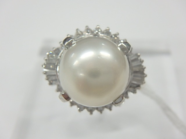 pt900 南洋真珠 11.5g 11.6mm 0.55ct