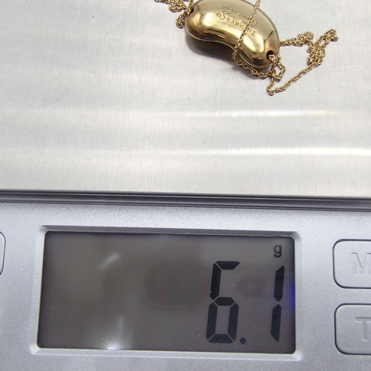 TIFFANY&Co.ティファニービーンズネックレス K18750約6.1gブランドアクセサリー