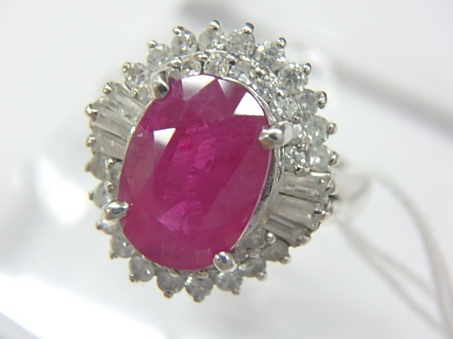 pt900 ルビー 6.2g 2.36ct 0.5ct
