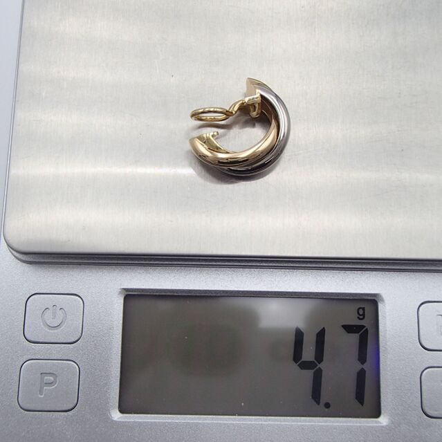 カルティエ Cartier トリニティ イヤリング フープ  ※片方のみ