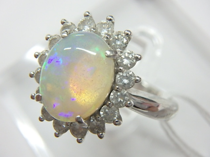pt900 オパール 6.9g 1.26ct 0.62ct