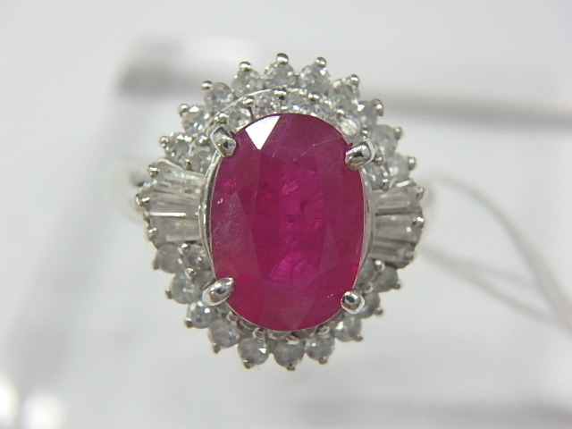 pt900 ルビー 6.2g 2.36ct 0.5ct