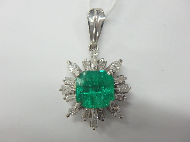 pt900 エメ 3.6g 1.39ct 0.62ct 