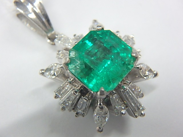 pt900 エメ 3.6g 1.39ct 0.62ct 