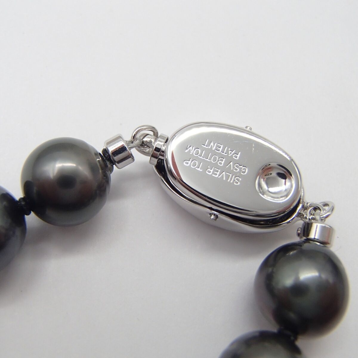 黒蝶パール ネックレスsilver 約50.9g丸玉10.3㎜ 真珠 アクセサリー 鑑別書 黒パール