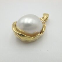 パール ネックレストップ  K18 約9.8g 約12.2㎜  真珠 アクセサリー ネックレス
