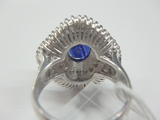 Ptサファイアリング　11.7ｇ　2.13ct　1.20ct