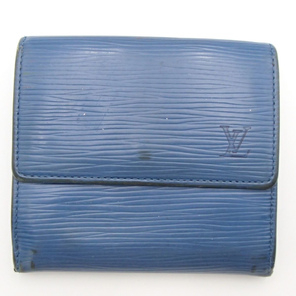 ルイヴィトン Wホック財布 ブランド財布 廃番カラー アイテム トレドブルー ポルトモネ・ビエ・カルトクレディ エピ