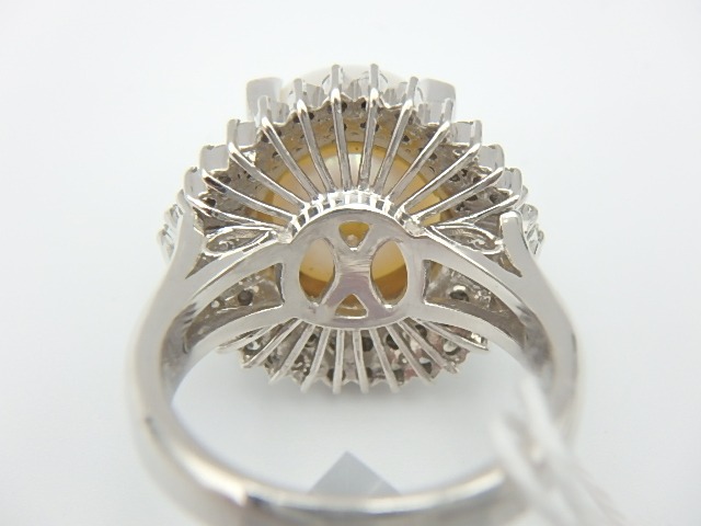 Pt900 パール13.5mm D0.82ct リング 16.2g