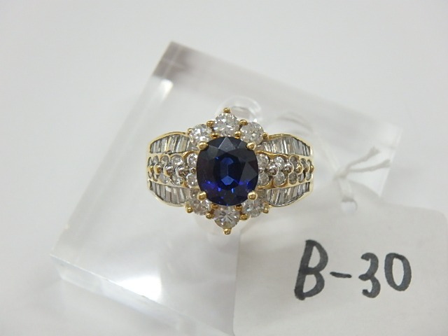 k18 サファ 7.9g 1.7ct 1.29ct