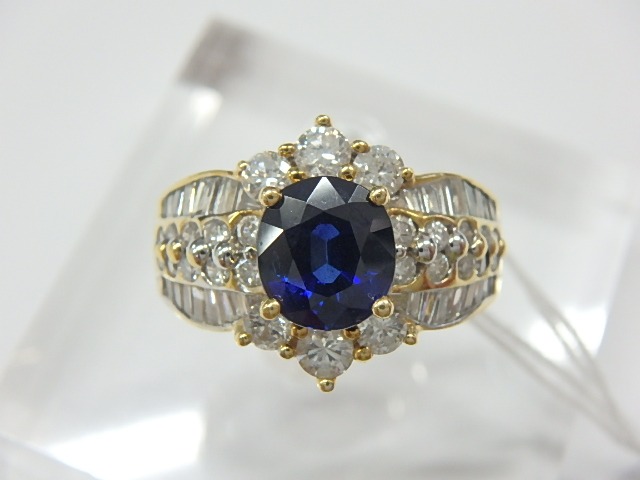 k18 サファ 7.9g 1.7ct 1.29ct