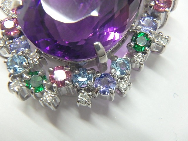 pt900アメジスト23.5g31.34ct