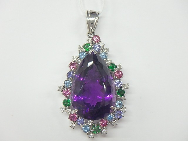pt900アメジスト23.5g31.34ct