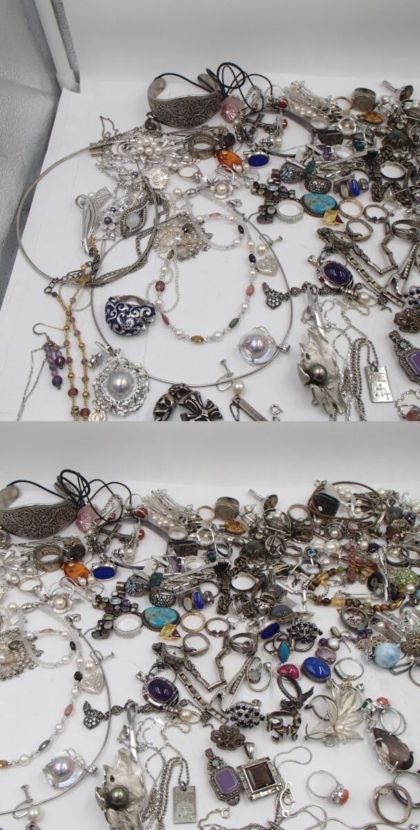 シルバーアクセサリーまとめ　SV925/K10　約1688g/約3.6g　色石ターコイズなど