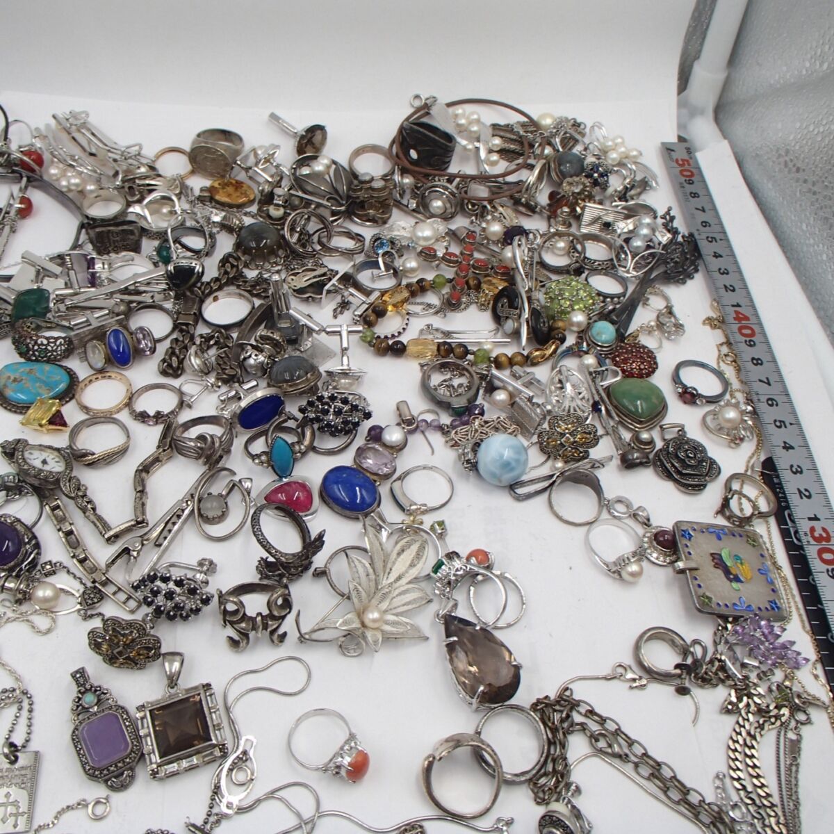 シルバーアクセサリーまとめ　SV925/K10　約1688g/約3.6g　色石ターコイズなど