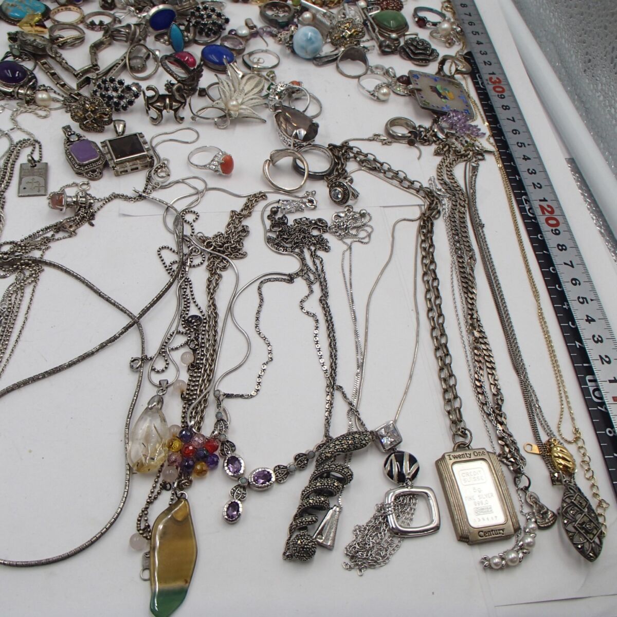 シルバーアクセサリーまとめ　SV925/K10　約1688g/約3.6g　色石ターコイズなど