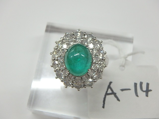 pt900 エメ 13.5g 2.75ct 2.26ct　リング