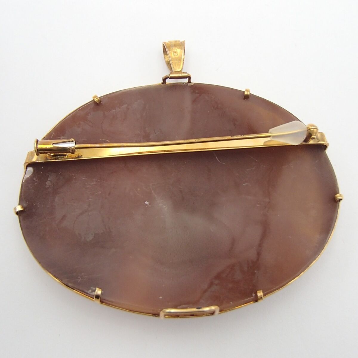 カメオ ブローチトップ 天然シェル 鑑別書付き