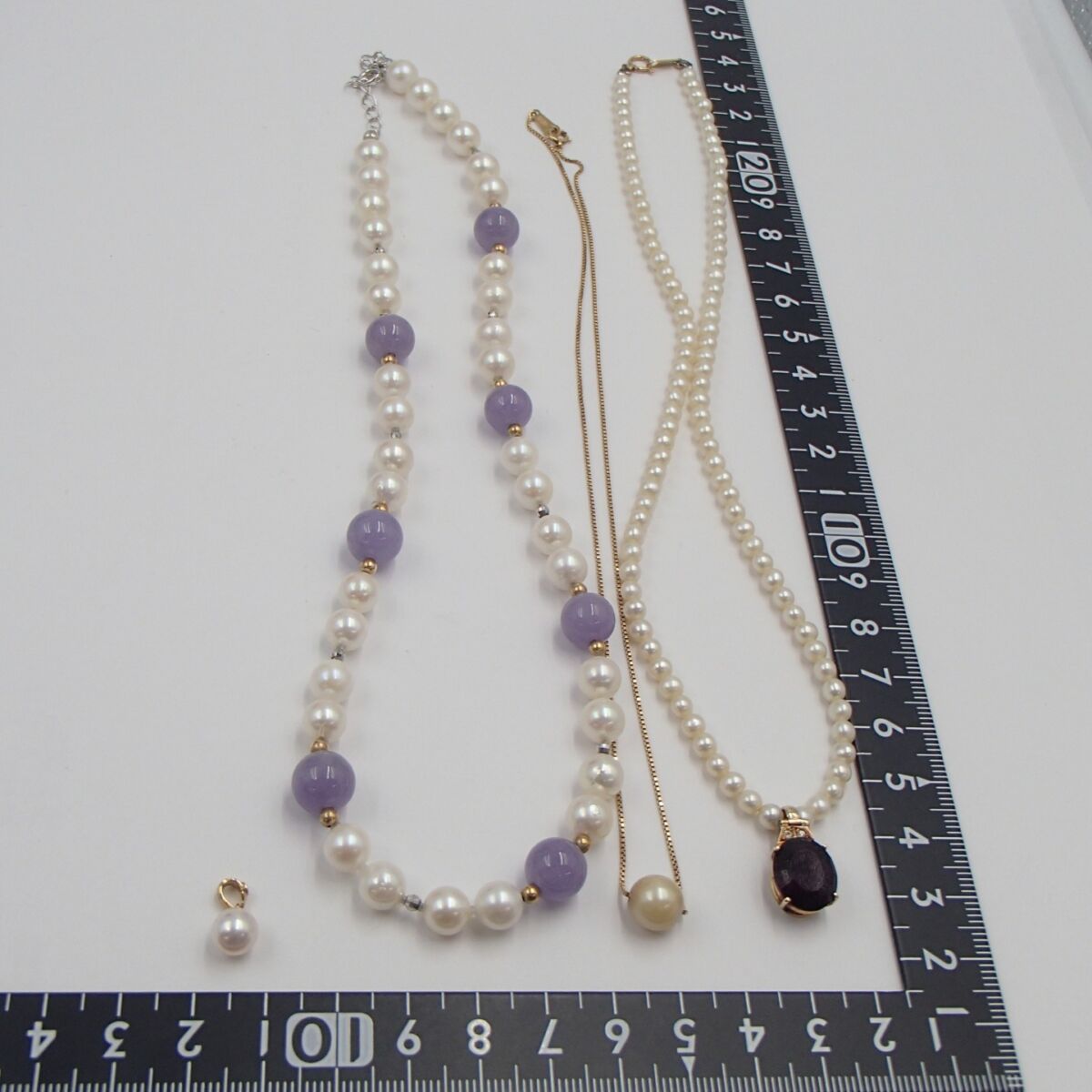 パール まとめ K18 約2.8g 約0.6g K14(トップ) K18(留め具) 約11.5g  K18WG 約31.4g 色石 ダイヤ アクセサリー