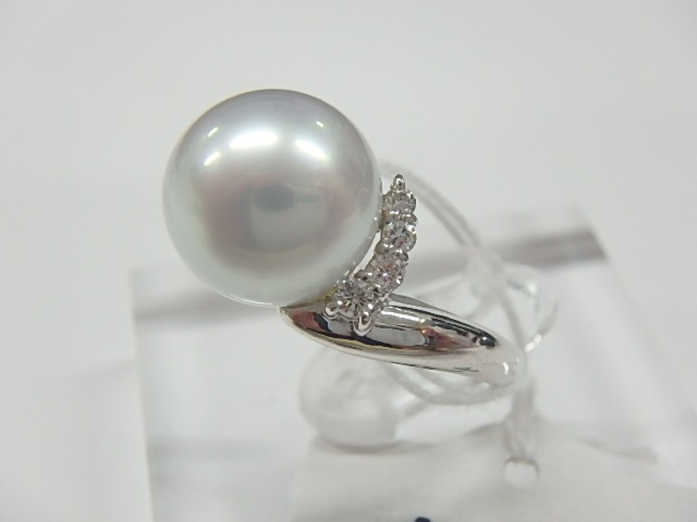 pt900 南洋真珠 8.7g 11.2mm 0.21ct