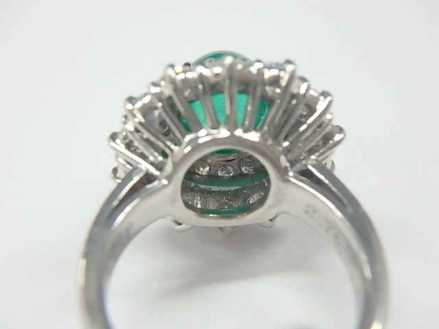 pt900 エメ 13.5g 2.75ct 2.26ct　リング