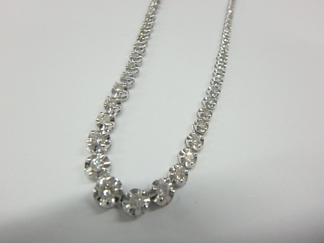 pt900 ダイヤモンドテニスネックレス 20.0g 3.04ct