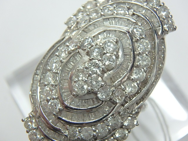 Pt900 ダイヤモンドリング 5.00ct