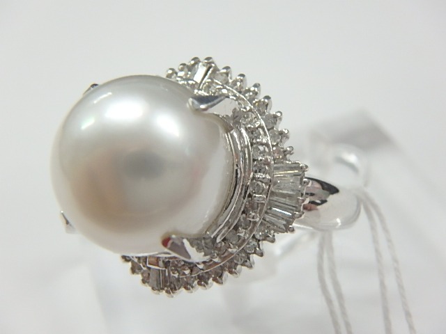 pt900 パール 12g 0.50ct 