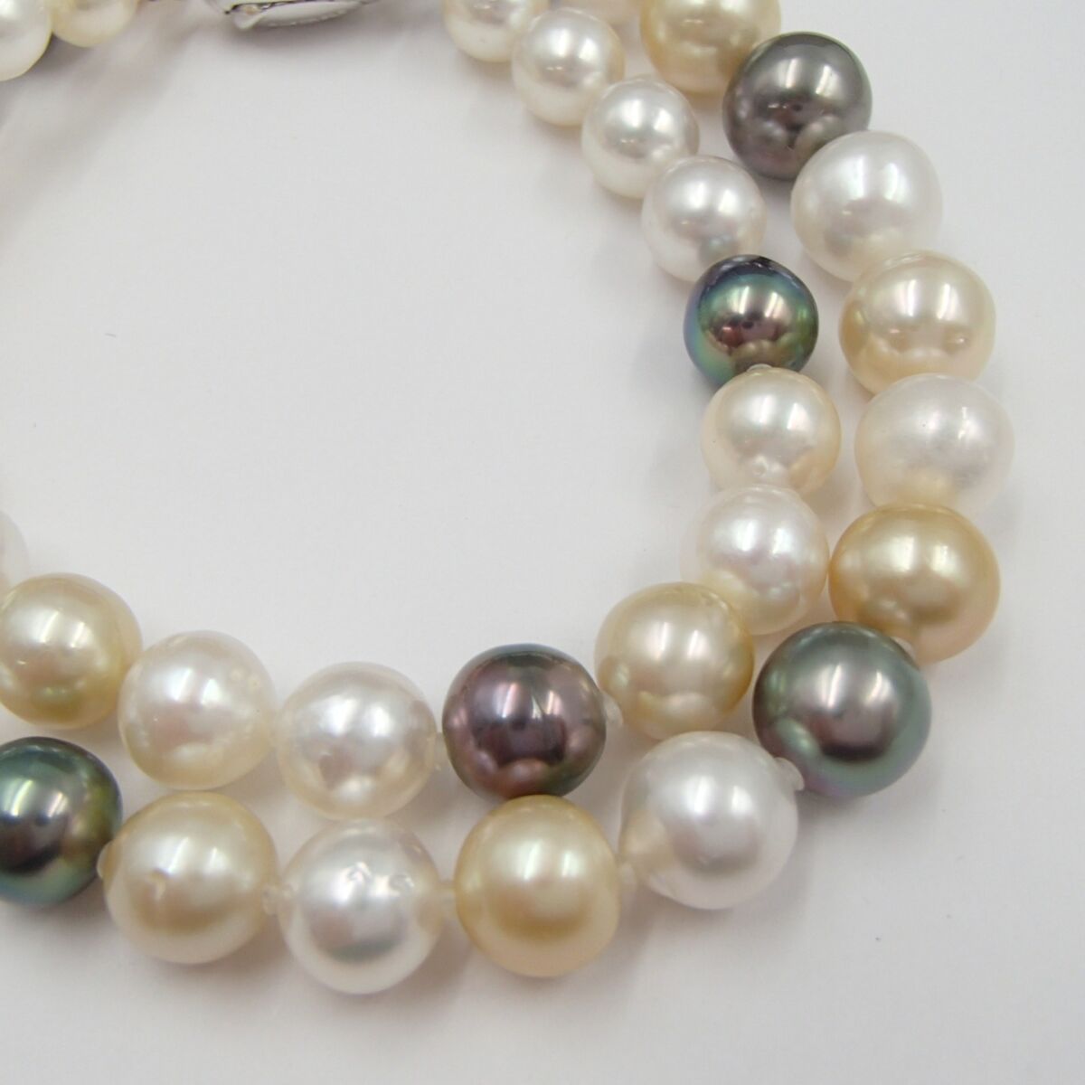 パール ネックレス  silver 約53.8g  丸玉11㎜ 真珠 アクセサリー 鑑別書付