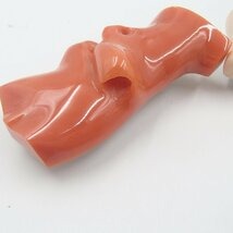 朱赤珊瑚 桃珊瑚 帯留め 約29.2g 約17.4g 約17.4g