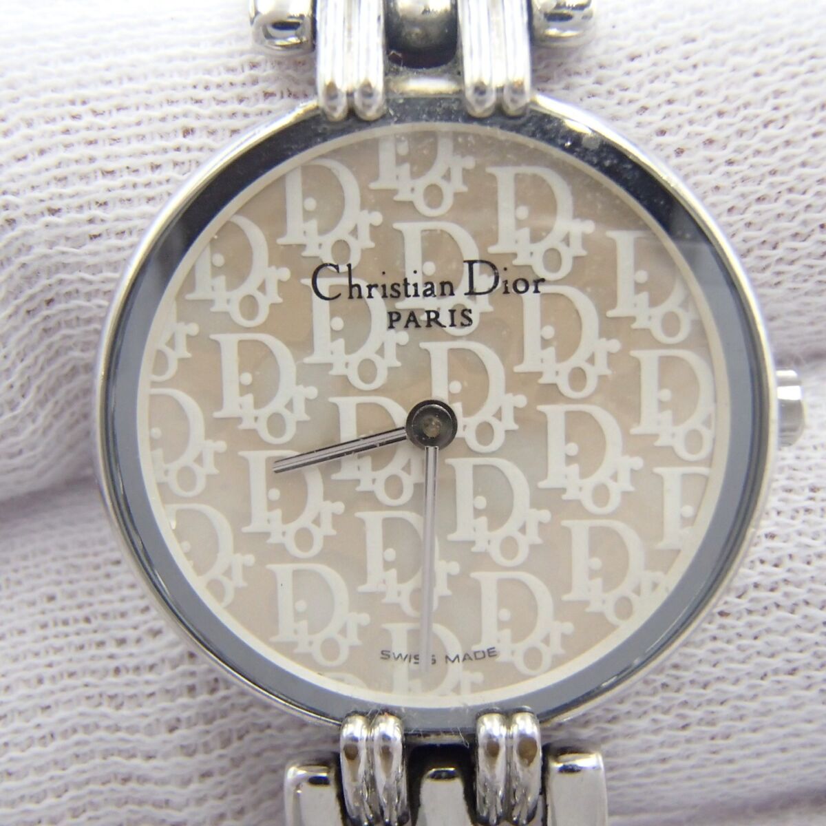 Christian Dior クリスチャンディオール D44-120 不動 トロッター柄ダイアル