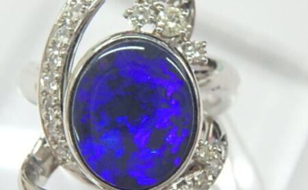 ブラックオパール　リング