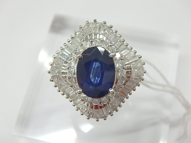 pt900 サファ 10.4g 1.810ct 1.4ct 