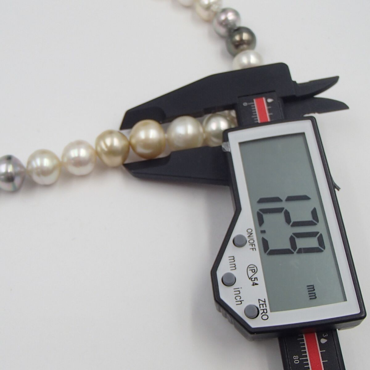 マルチカラーパール ネックレス silver 約73.5g 丸玉12.9㎜ 真珠 アクセサリー