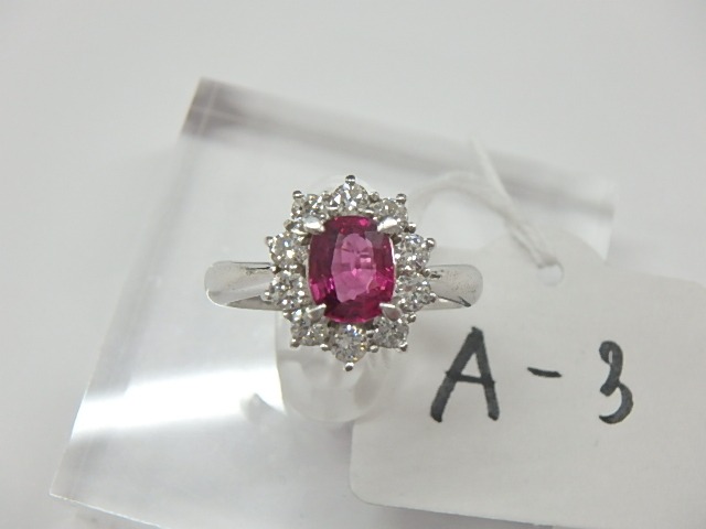 pt900 ルビー 6.6g 1.02ct 0.56ct
